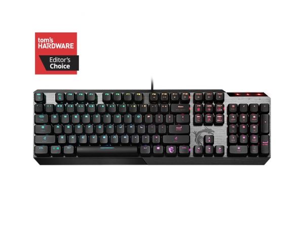 Клавиатура проводная MSI Vigor GK50 Low Profile RU USB Kailh Low Profile черный